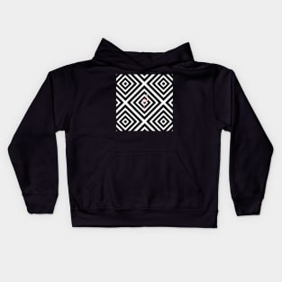 Flamingo - Abstract geometric pattern - black and white. Kids Hoodie